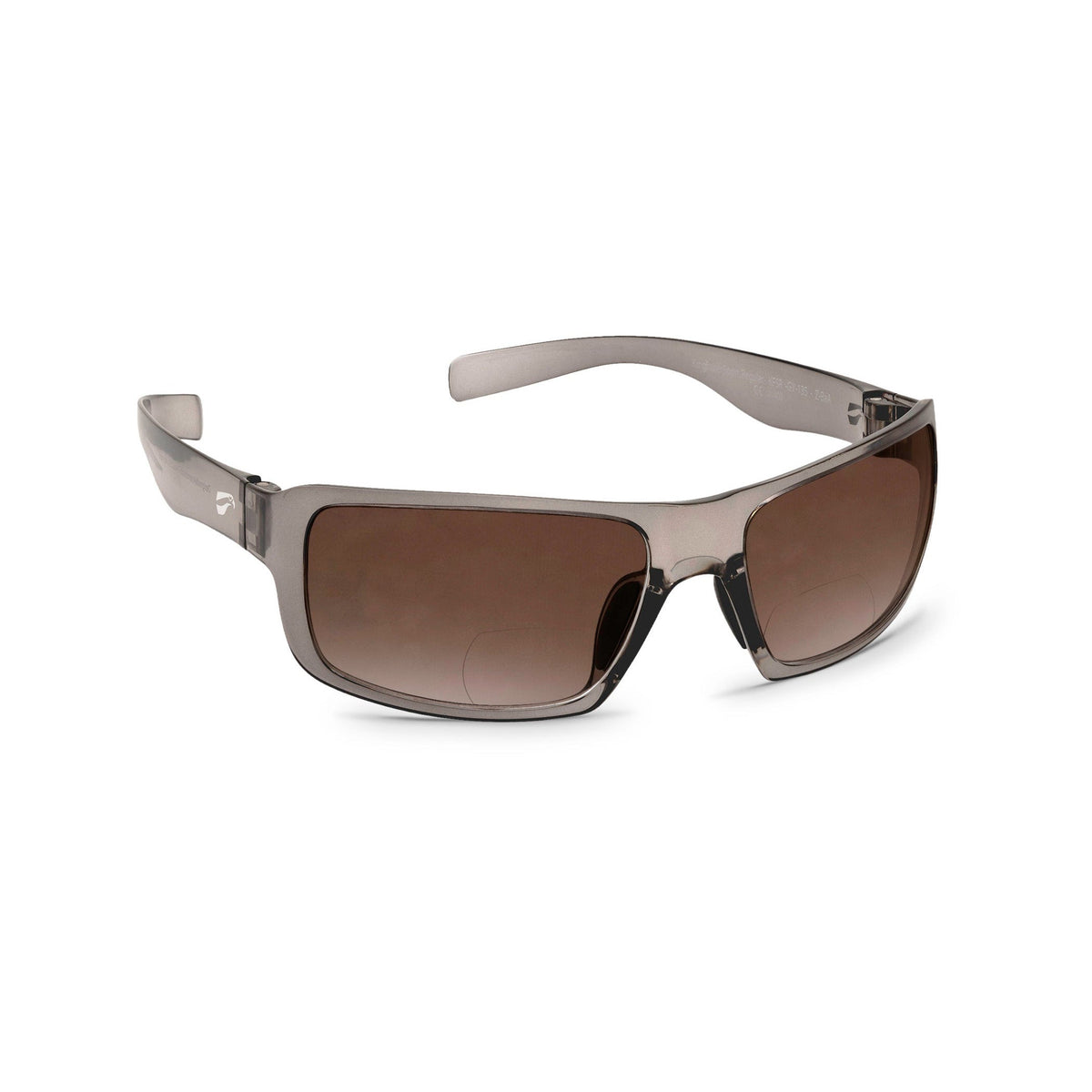 Flying Eyes Kingfisher Sport bifocal sunglasses, translucent gray gradient copper tint frame and lens configuration