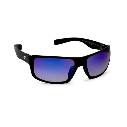 Flying Eyes Kingfisher Sport Standard Matte Black with Gradient Mirrored Sapphire lens aviation sunglasses