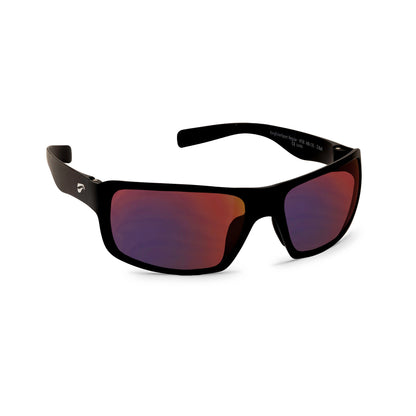 Flying Eyes Kingfisher Sport Standard Matte Black with Mirrored Sunset lens aviation sunglasses