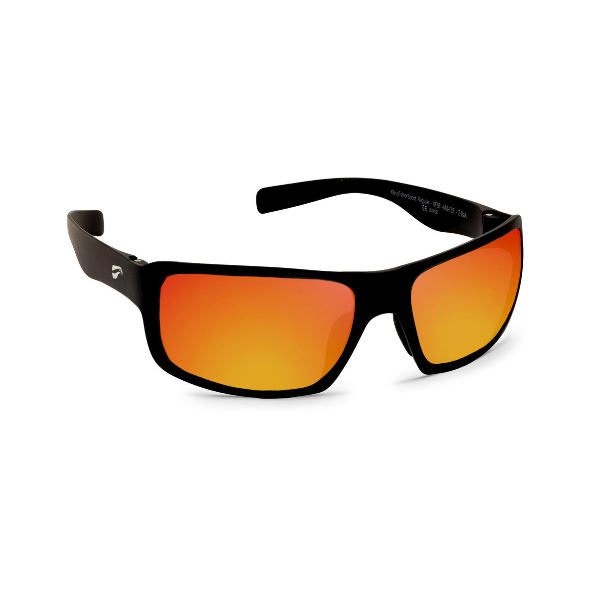 Flying Eyes Kingfisher Sport Standard Matte Black with Mirrored Rose lens aviation sunglasses