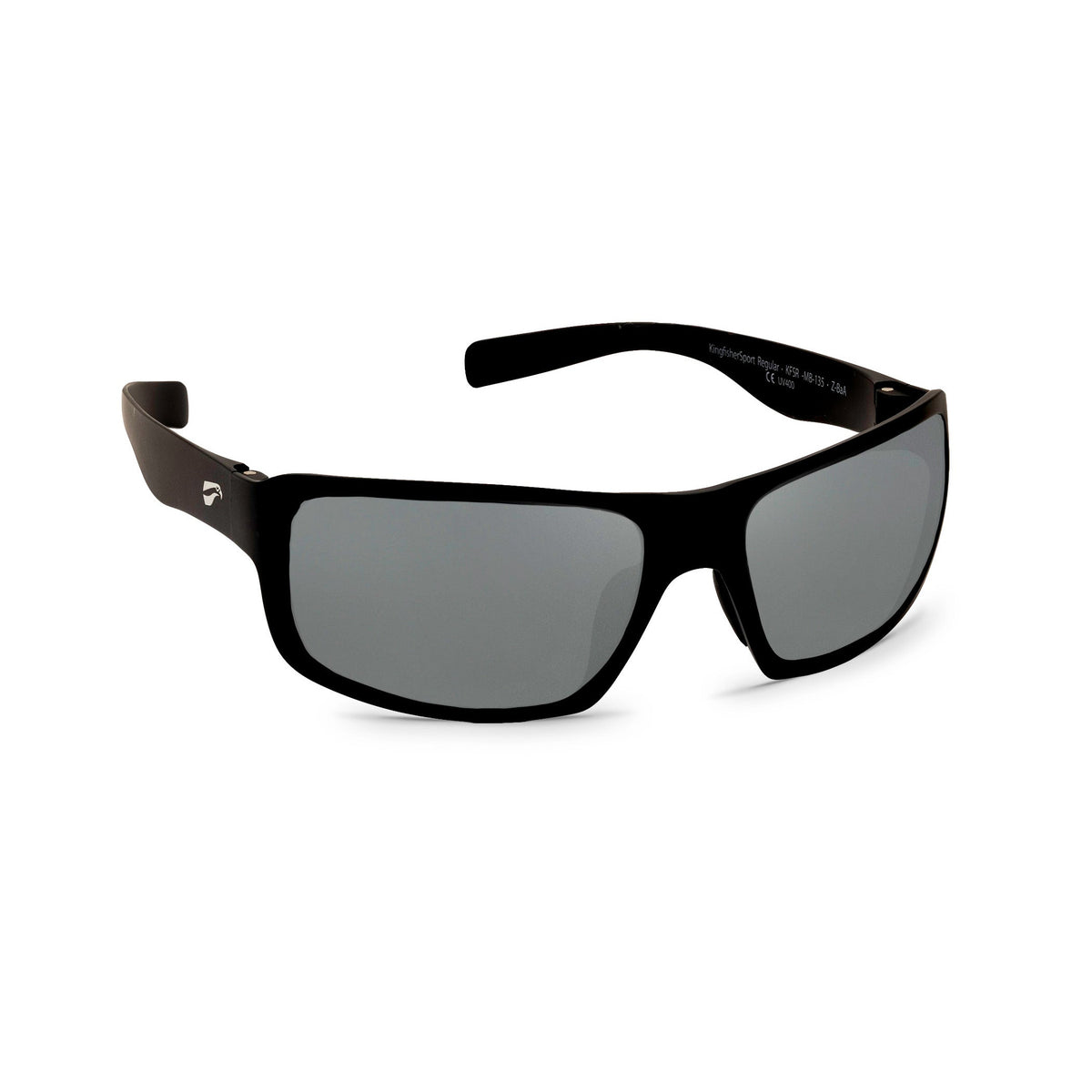 Flying Eyes Kingfisher Sport Standard Matte Black with Mirrored Onyx lens aviation sunglasses