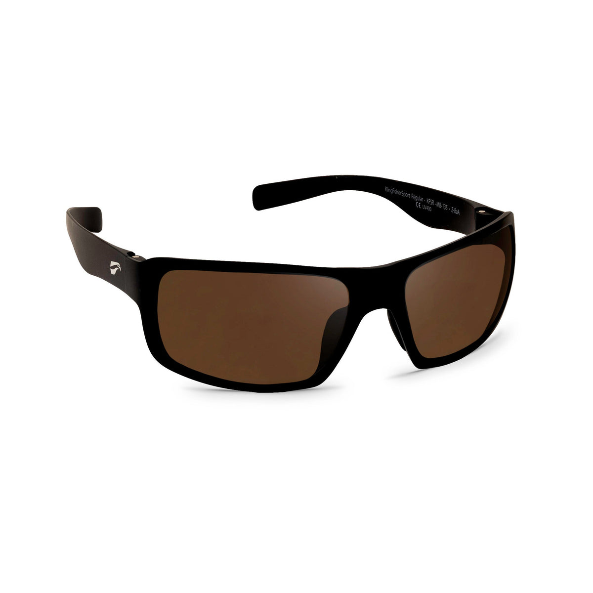 Flying Eyes Kingfisher Sport Standard Matte Black with Polarized Solid Copper lens aviation sunglasses