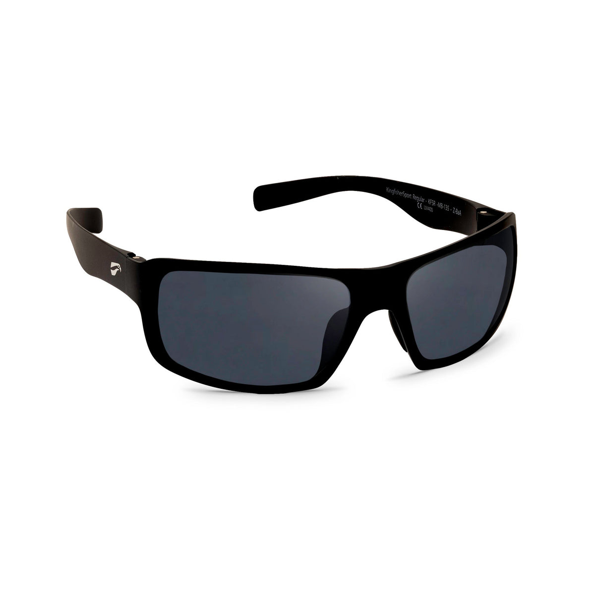 Flying Eyes Kingfisher Sport Standard Matte Black with Polarized Solid Gray lens aviation sunglasses