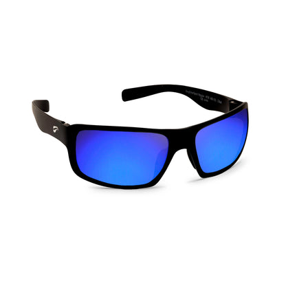 Flying Eyes Kingfisher Sport Standard Matte Black with Mirrored Sapphire lens aviation sunglasses