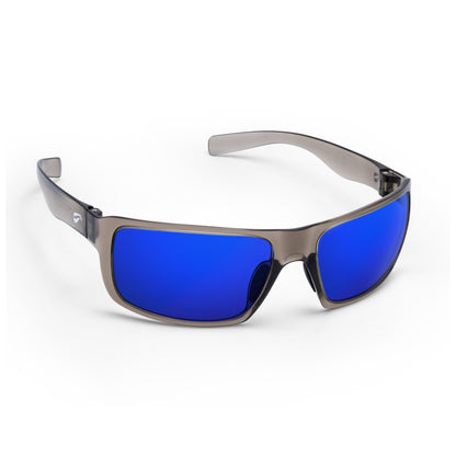 Flying Eyes Kingfisher Sport Wide Translucent Gray with Gradient Mirrored Sapphire lens aviation sunglasses