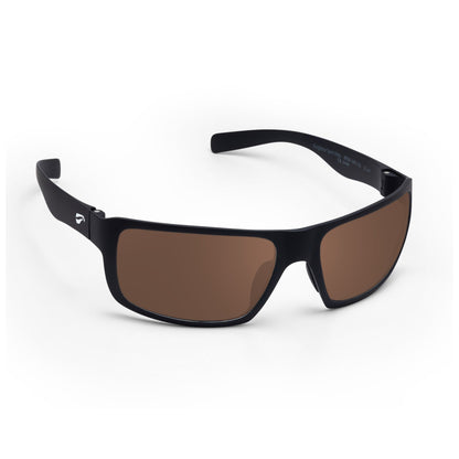 Flying Eyes Kingfisher Sport Wide Matte Black with Polarized Solid Copper lens aviation sunglasses