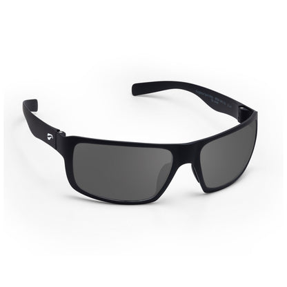 Flying Eyes Kingfisher Sport Wide Matte Black with Polarized Solid Gray lens aviation sunglasses