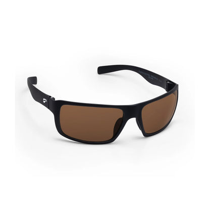 Flying Eyes Kingfisher Sport Wide aviation sunglasses in Matte Black with Solid Copper Tint lenses - KFSW-MB-SCT