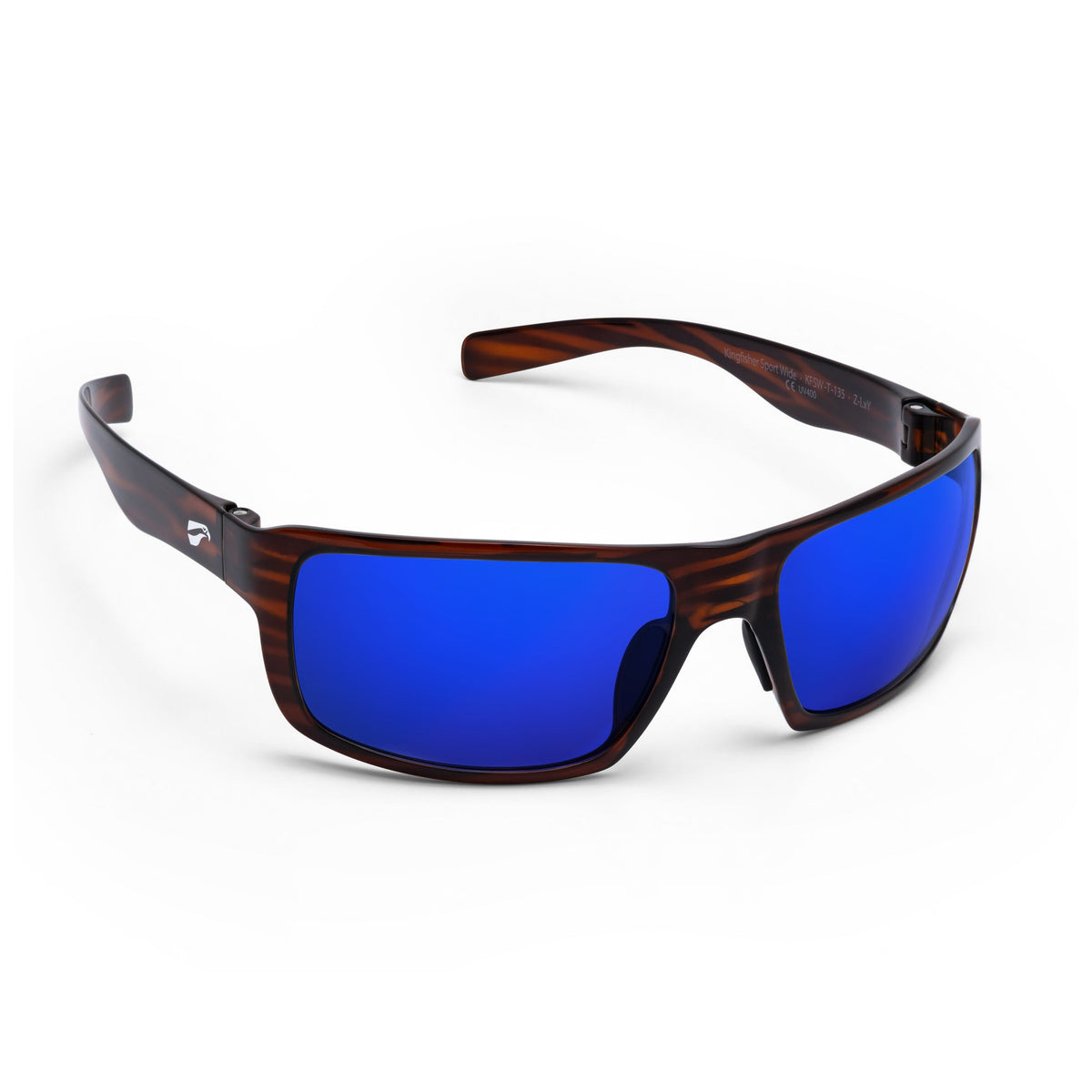 Flying Eyes Kingfisher Sport Wide Tortoise with Gradient Mirrored Sapphire lens aviation sunglasses