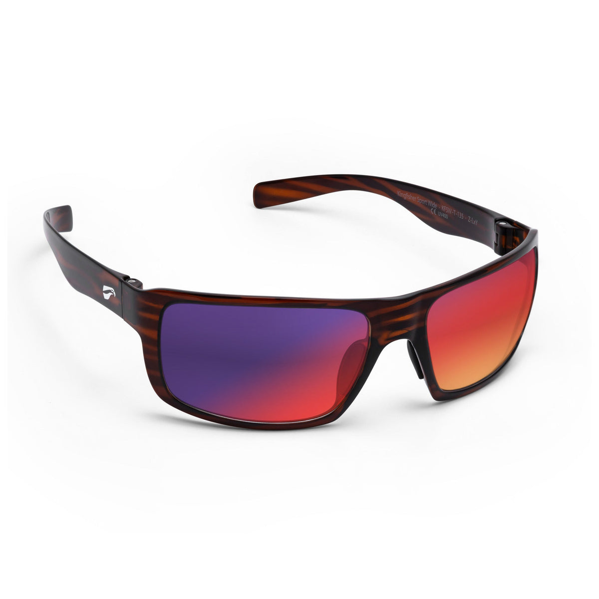 Flying Eyes Kingfisher Sport Wide Tortoise with Mirrored Sunset lens aviation sunglasses