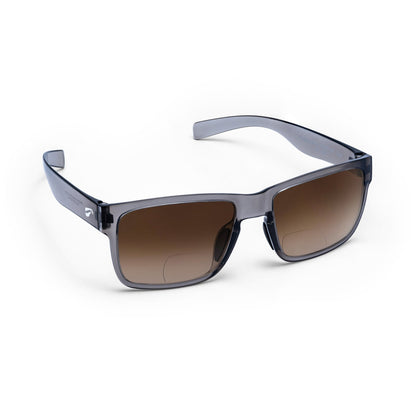 Flying Eyes Kingfisher Wide bifocal sunglasses, Translucent Gray frame with Gradient Copper lenses