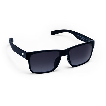 Flying Eyes Kingfisher Wide bifocal sunglasses, Matte Black frame with Gradient Gray lenses