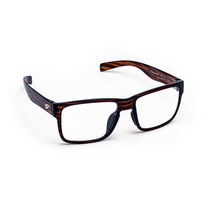 Flying Eyes Kingfisher wide aviation sunglasses, Tortoise frame with Clear lenses (KFW-T-CLR)