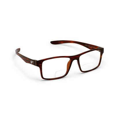 Flying Eyes Luzon non-prescription bifocal glasses, tortoise frame with clear lenses