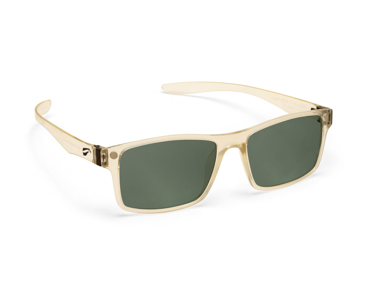 Flying Eyes Luzon Clear aviation eyewear with G-15 green lenses, manufacturer product view