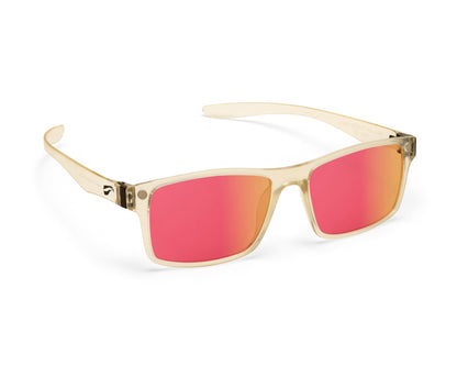 Flying Eyes Luzon Clear aviation eyewear with mirrored sunset lenses, manufacturer product view