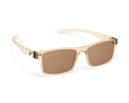 Flying Eyes Luzon Clear aviation eyewear with polarized solid copper lenses, manufacturer product view
