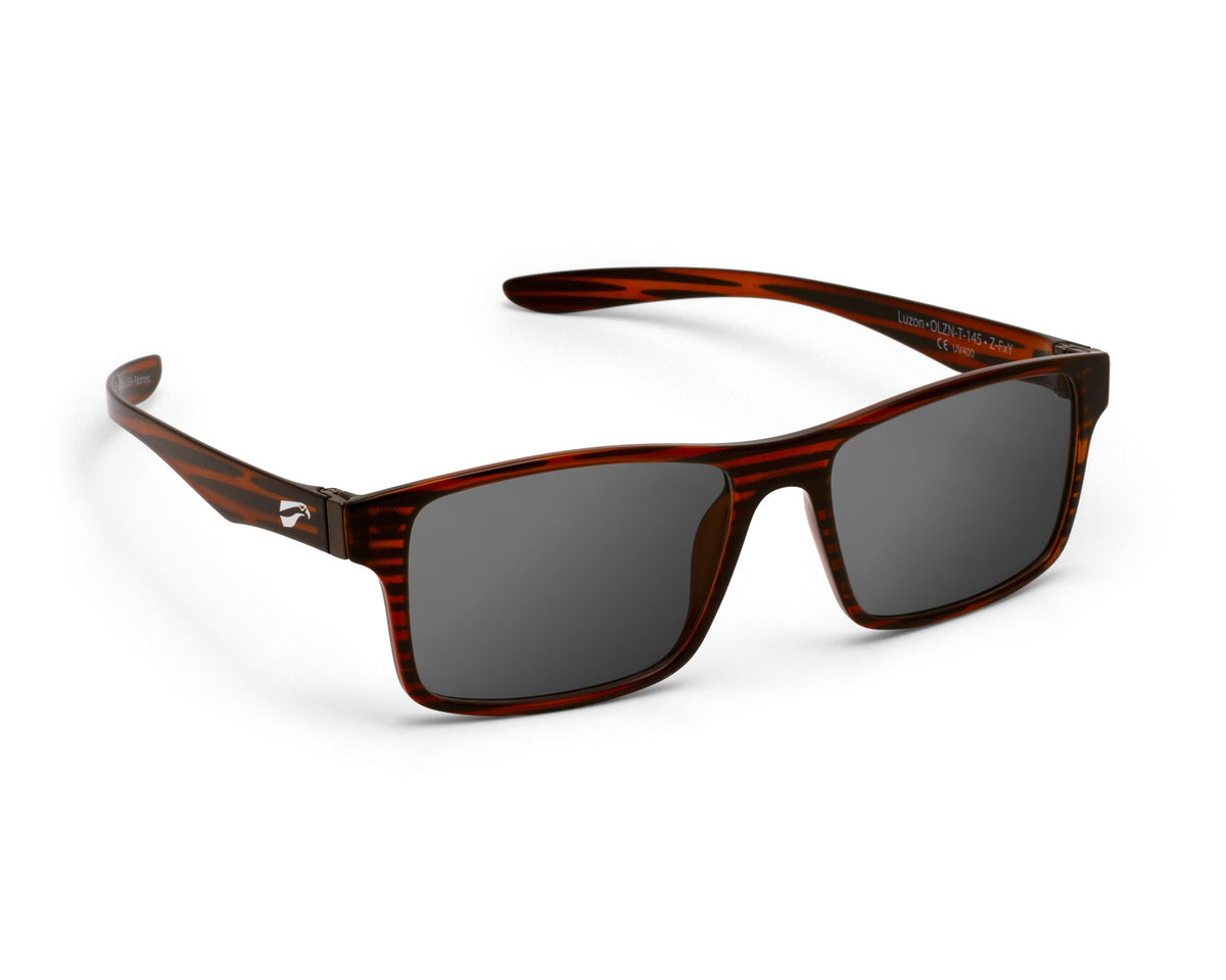 Flying Eyes Luzon tortoise dark solid gray eyeglasses, three-quarter view
