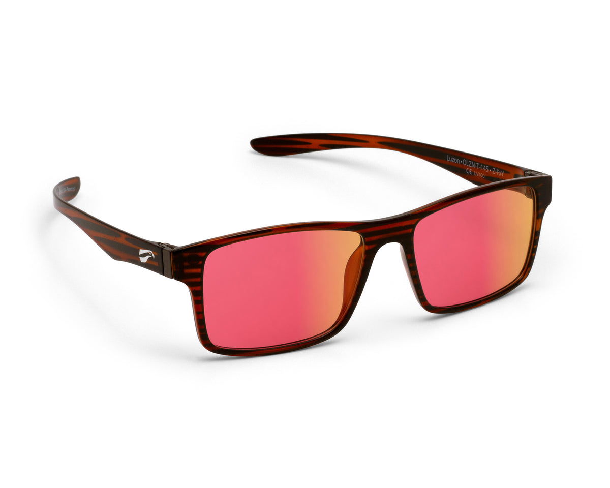 Flying Eyes Luzon tortoise frame with mirrored sunset lenses