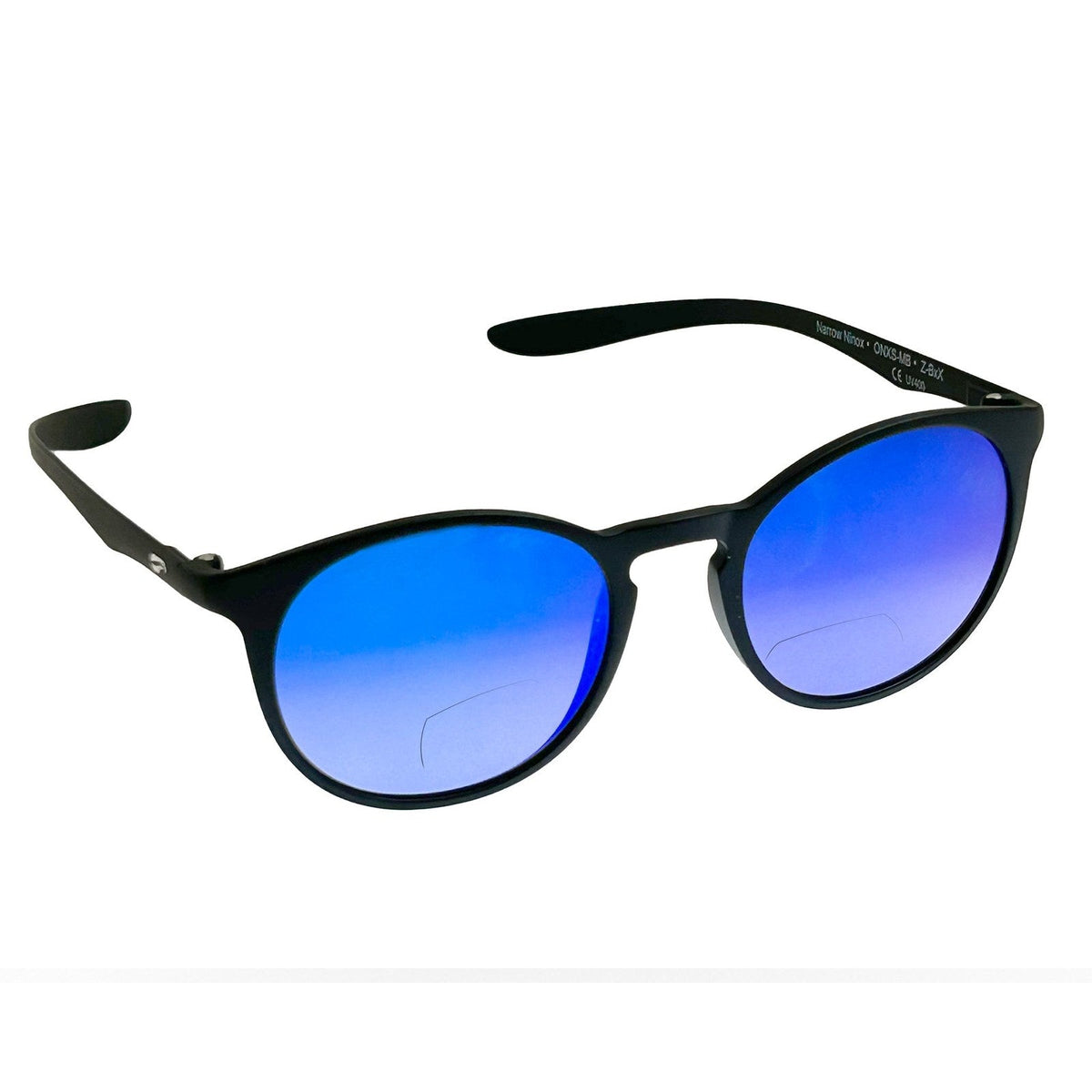 Flying Eyes ninox bifocal narrow matte black gradient mirrored sapphire plus1 5