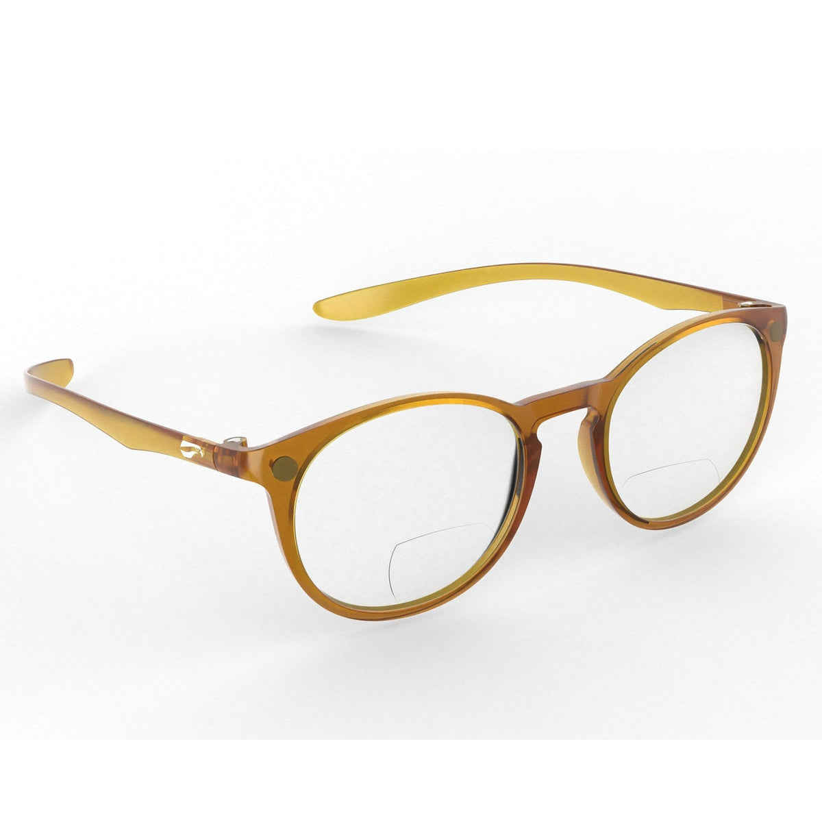Flying Eyes ninox bifocal standard honey brown clear plus1 5