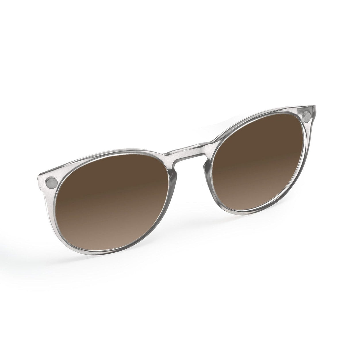 Flying Eyes Ninox magnetic clip-on sunglasses, narrow clear black tie gradient copper