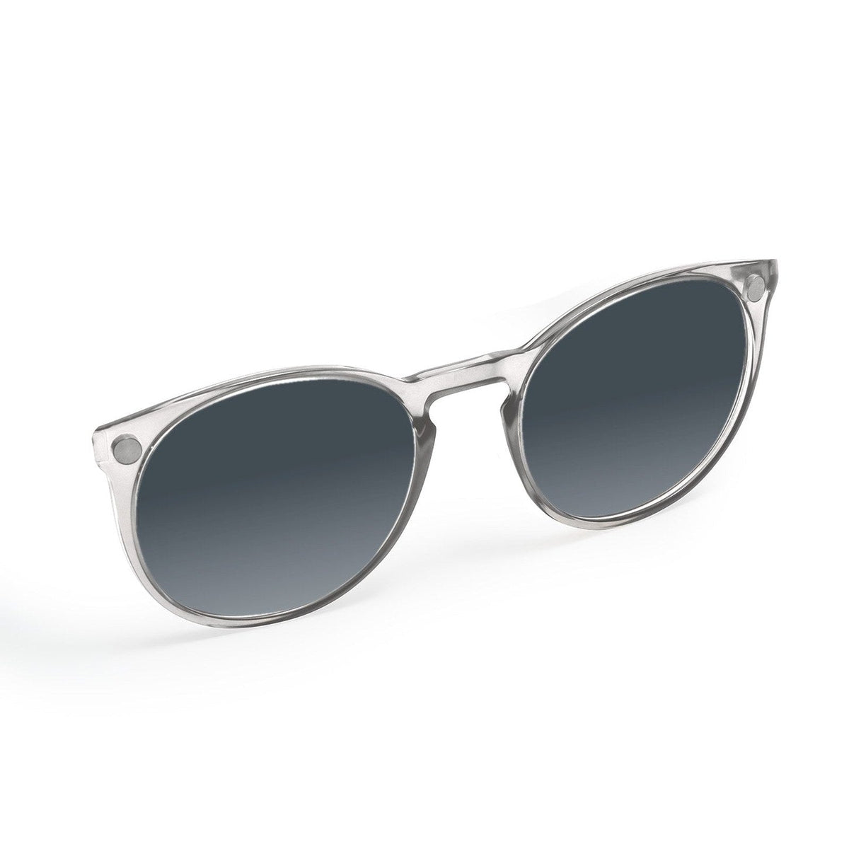 Flying Eyes Ninox magnetic clip-on sunglasses, narrow clear black tie gradient gray