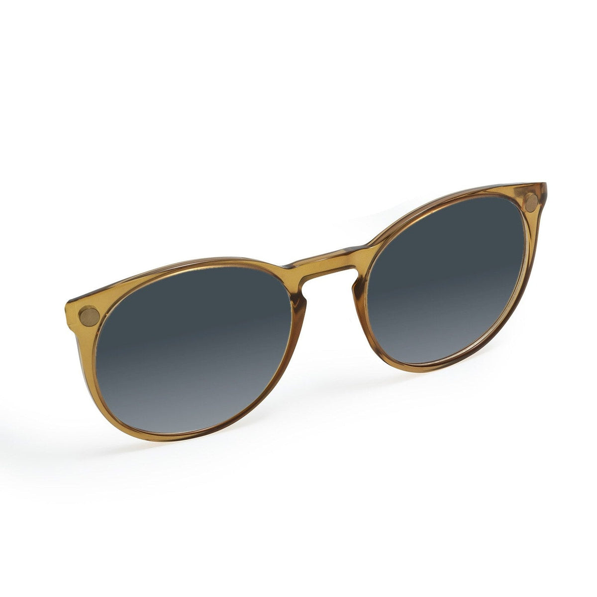 Flying Eyes Ninox magnetic clip-on sunglasses, narrow honey brown gradient gray
