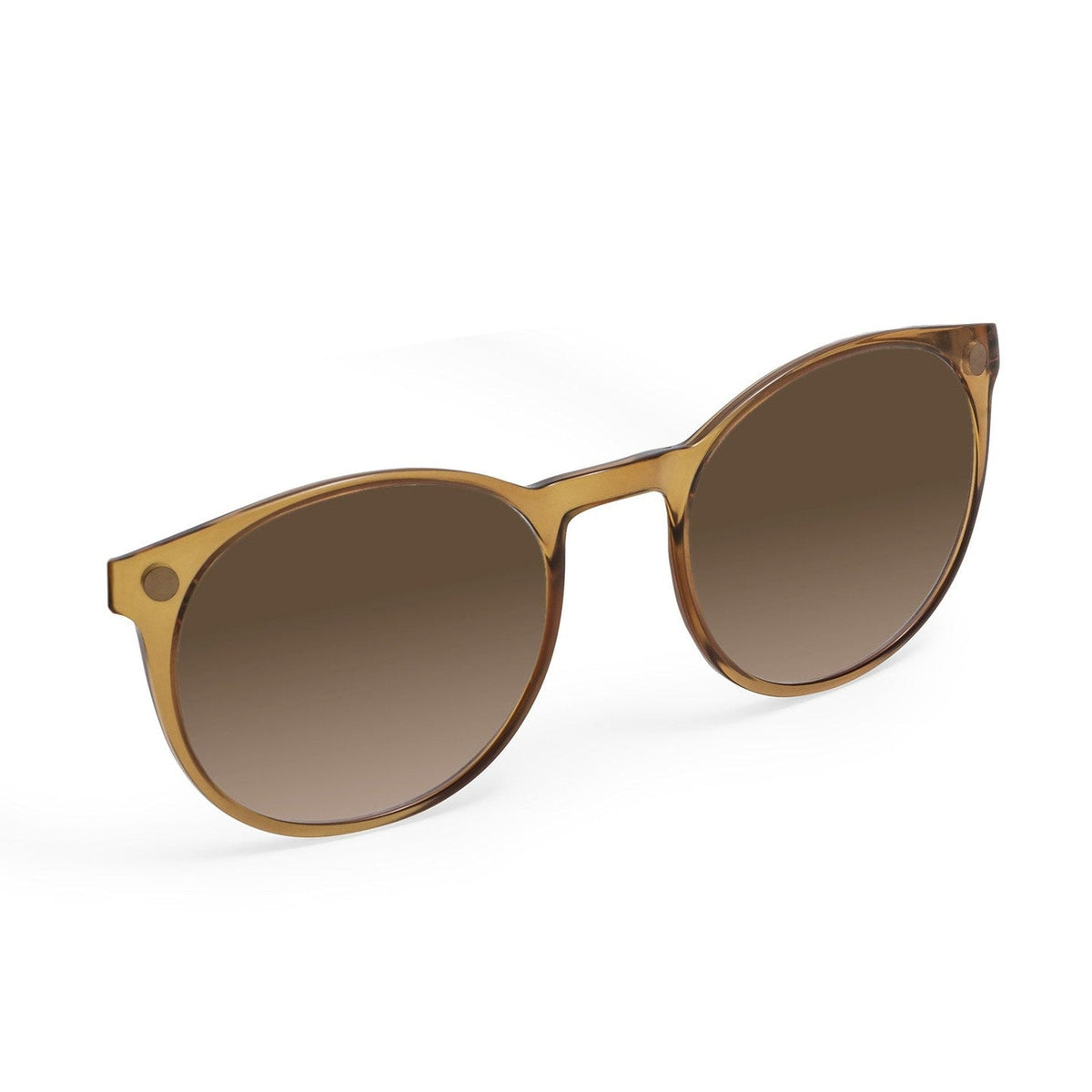 Flying Eyes Ninox magnetic clip-on sunglasses, standard honey brown gradient copper