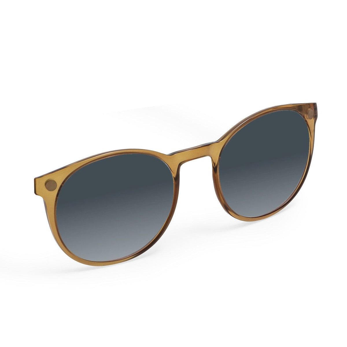 Flying Eyes Ninox magnetic clip-on sunglasses, standard honey brown gradient gray