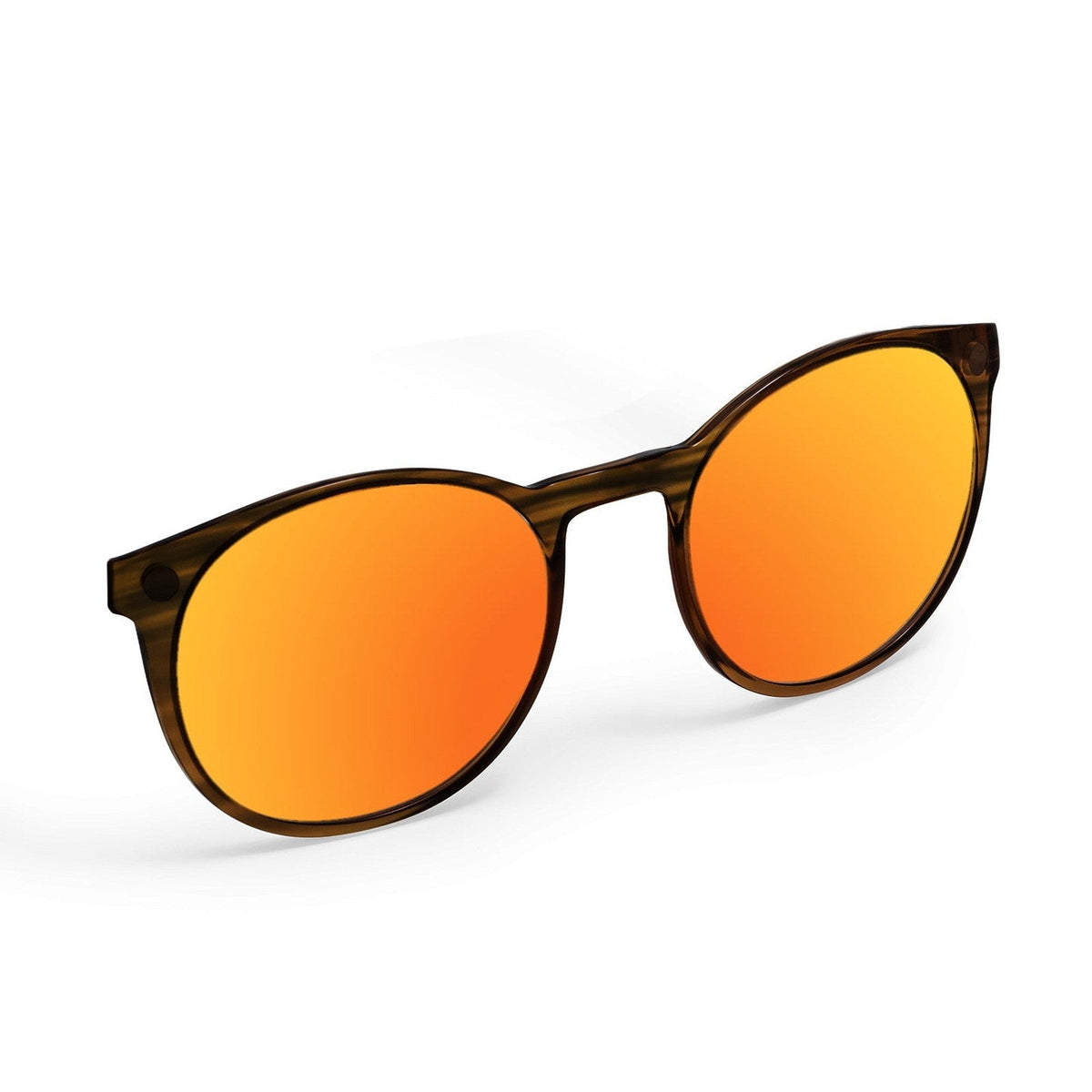 Flying Eyes Ninox magnetic clip-on sunglasses, standard tortoise mirrored ember