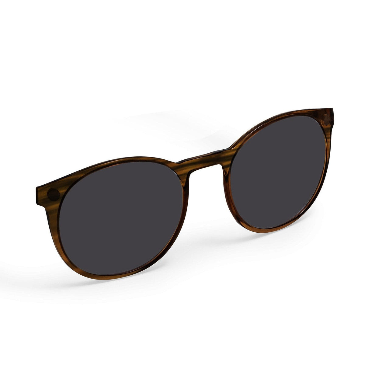 Flying Eyes Ninox magnetic clip-on sunglasses, standard tortoise polarized solid gray