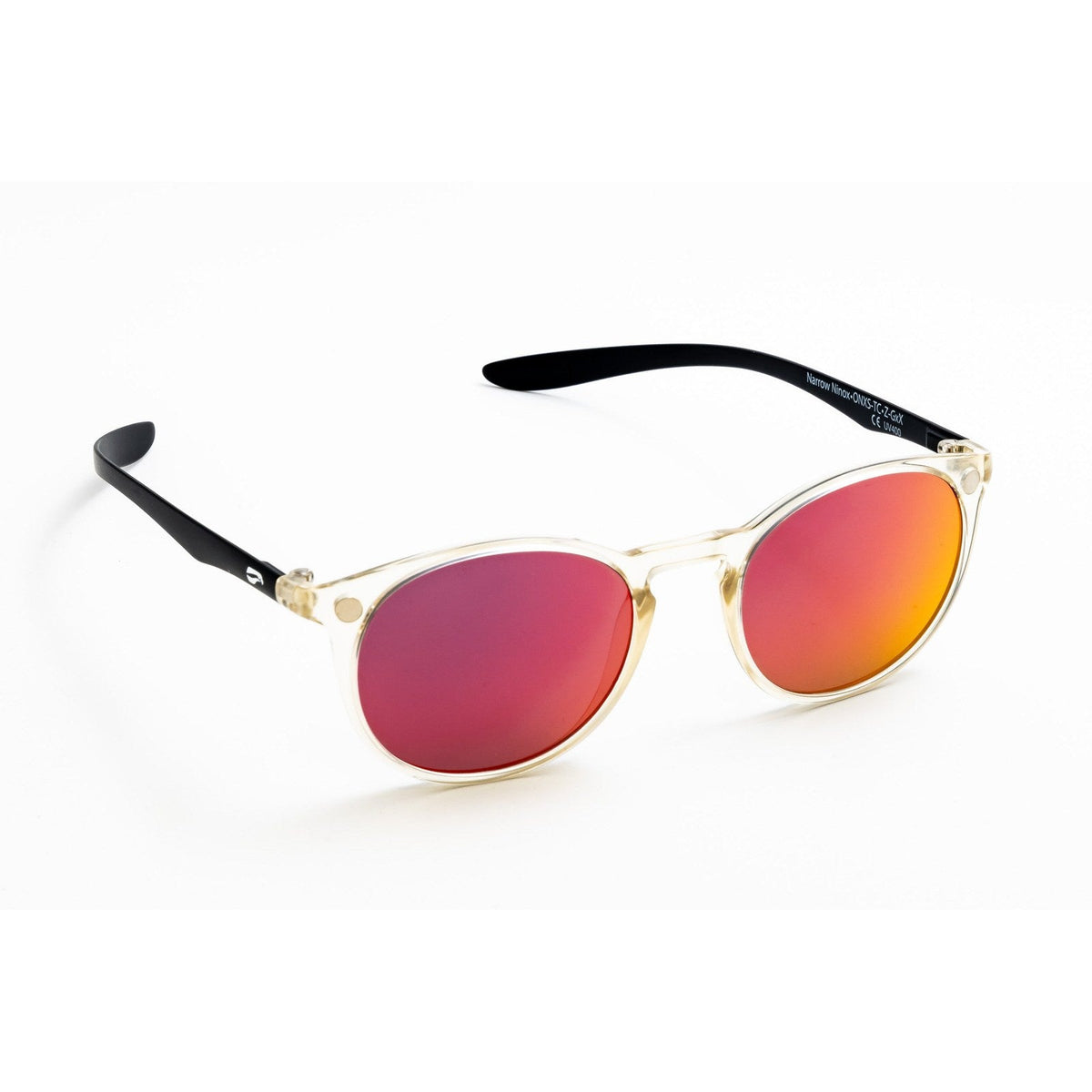Flying Eyes ninox narrow black tie mirrored sunset