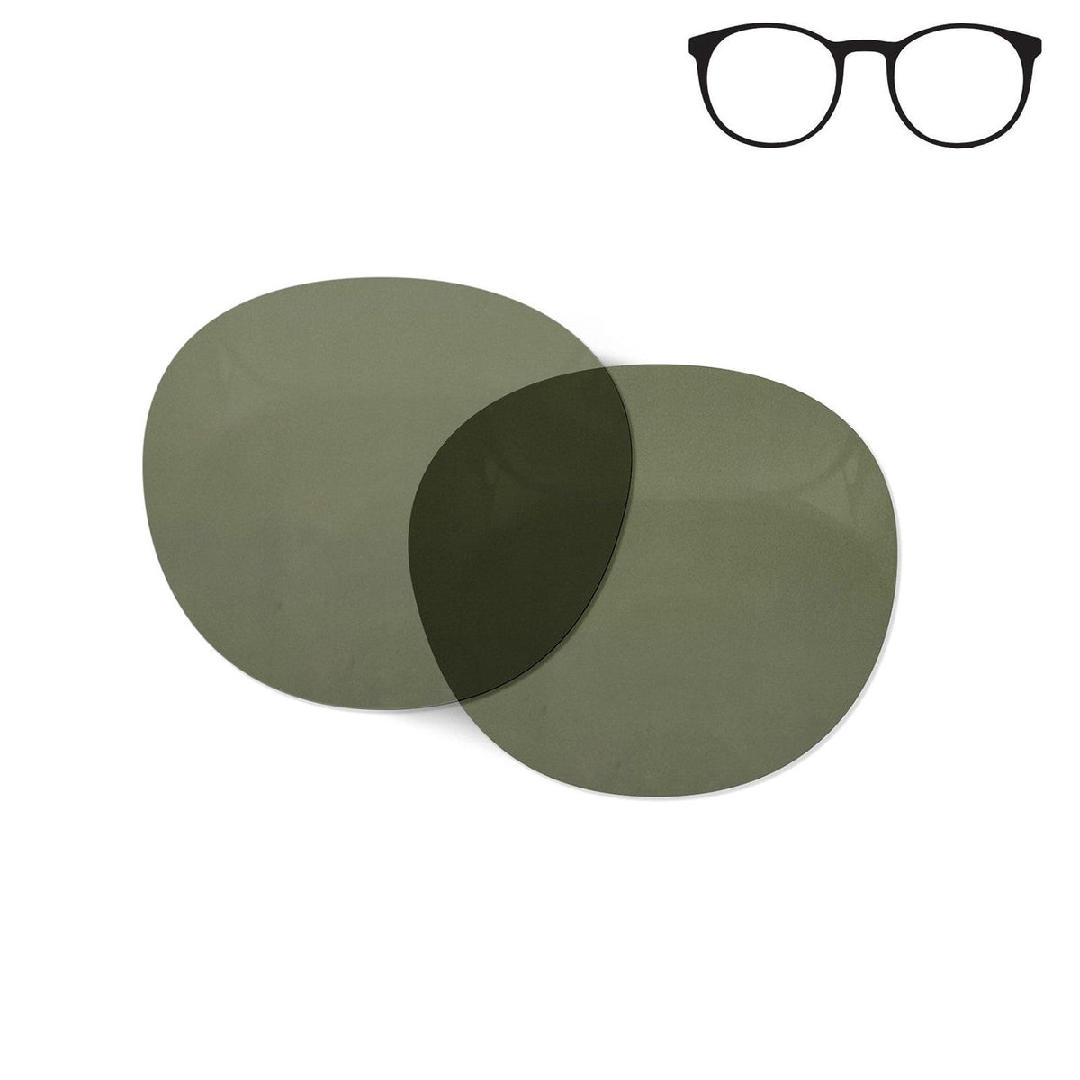 Flying Eyes Ninox replacement lens - narrow frame g15 neutral green