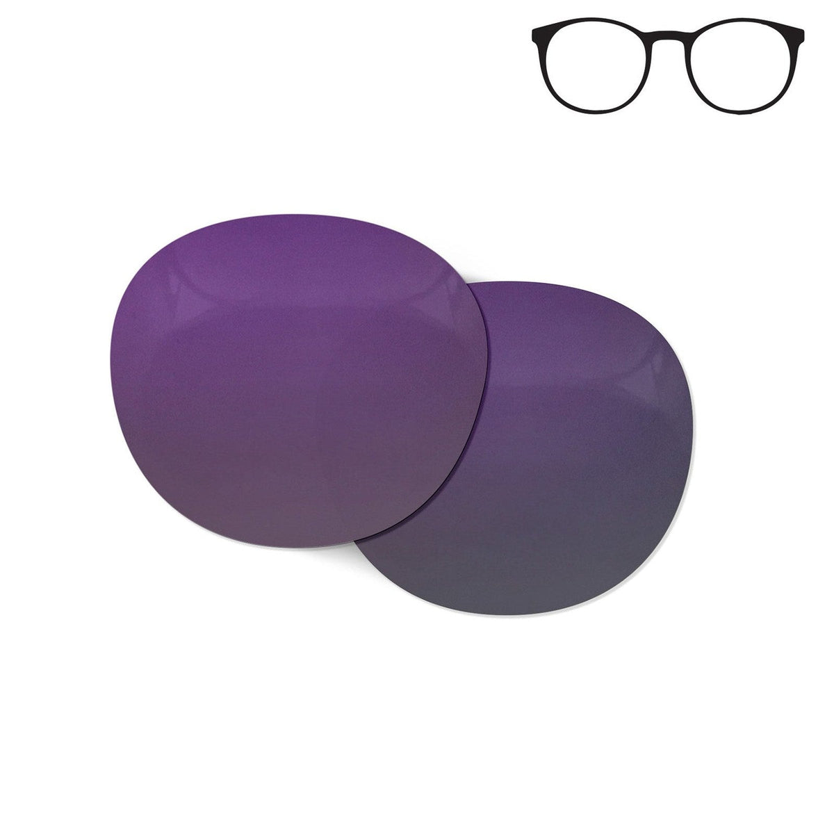 Flying Eyes Ninox replacement lens - narrow frame mirrored amethyst