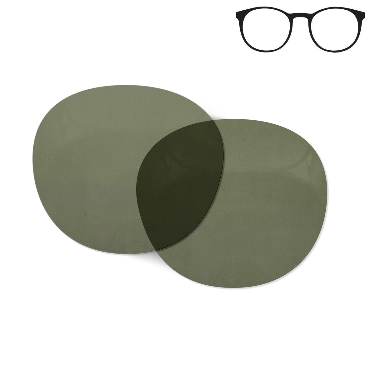 Flying Eyes Ninox replacement lens - standard frame g15 neutral green