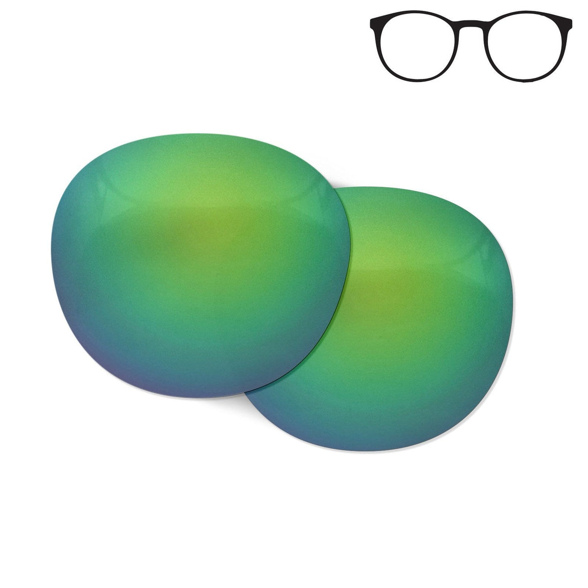 Flying Eyes Ninox replacement lens - standard frame mirrored emerald