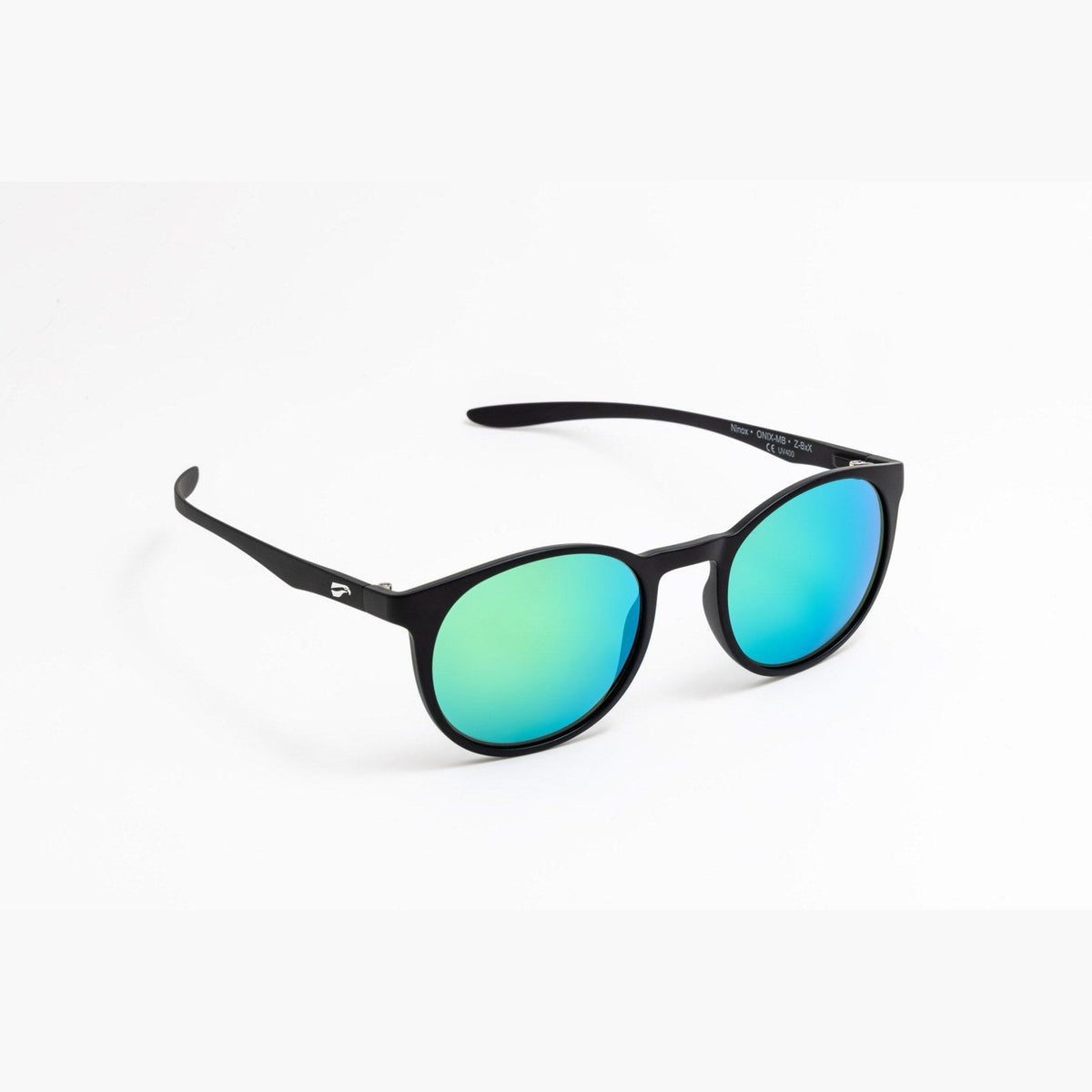 Flying Eyes ninox standard matte black mirrored emerald