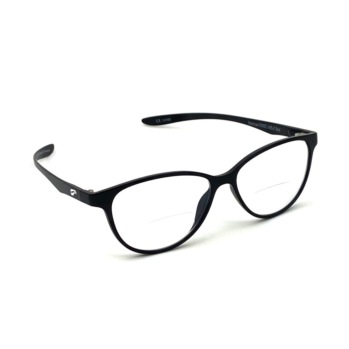 Flying Eyes Noctua readers matte black clear