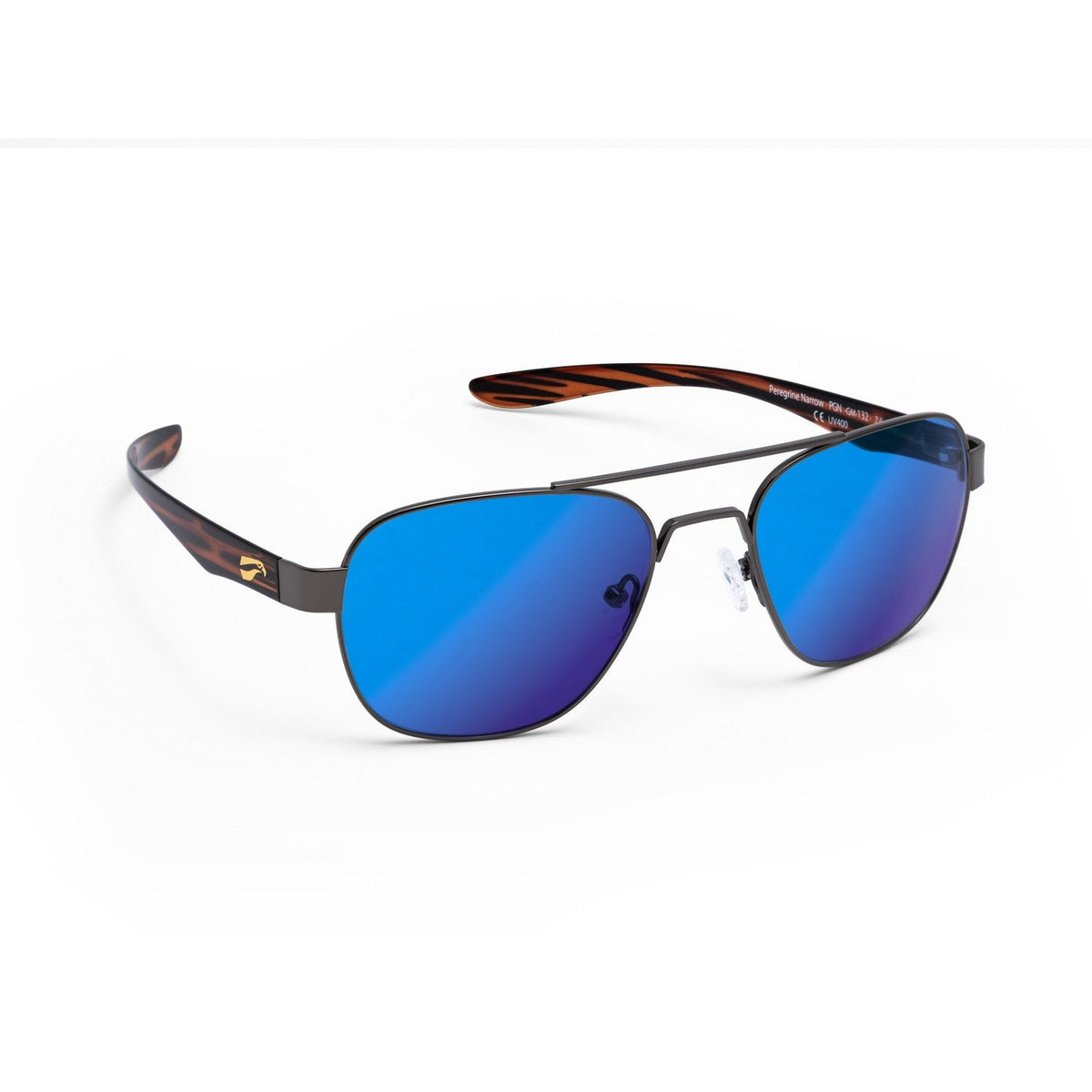 flying eyes peregrine titanium narrow glossy gun metal mirrored sapphire