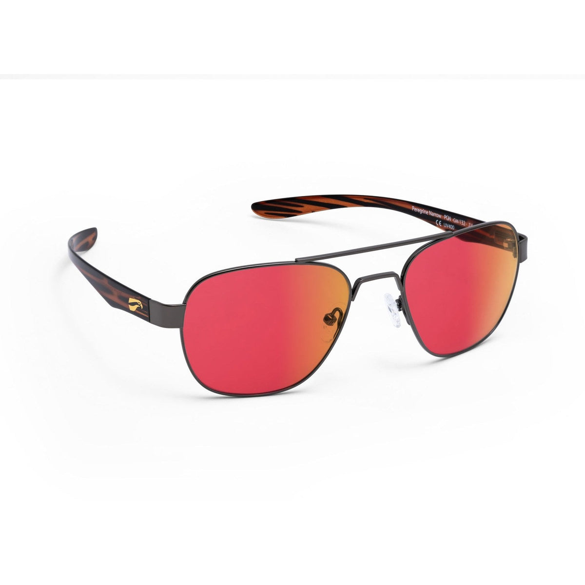 flying eyes peregrine titanium narrow glossy gun metal mirrored sunset