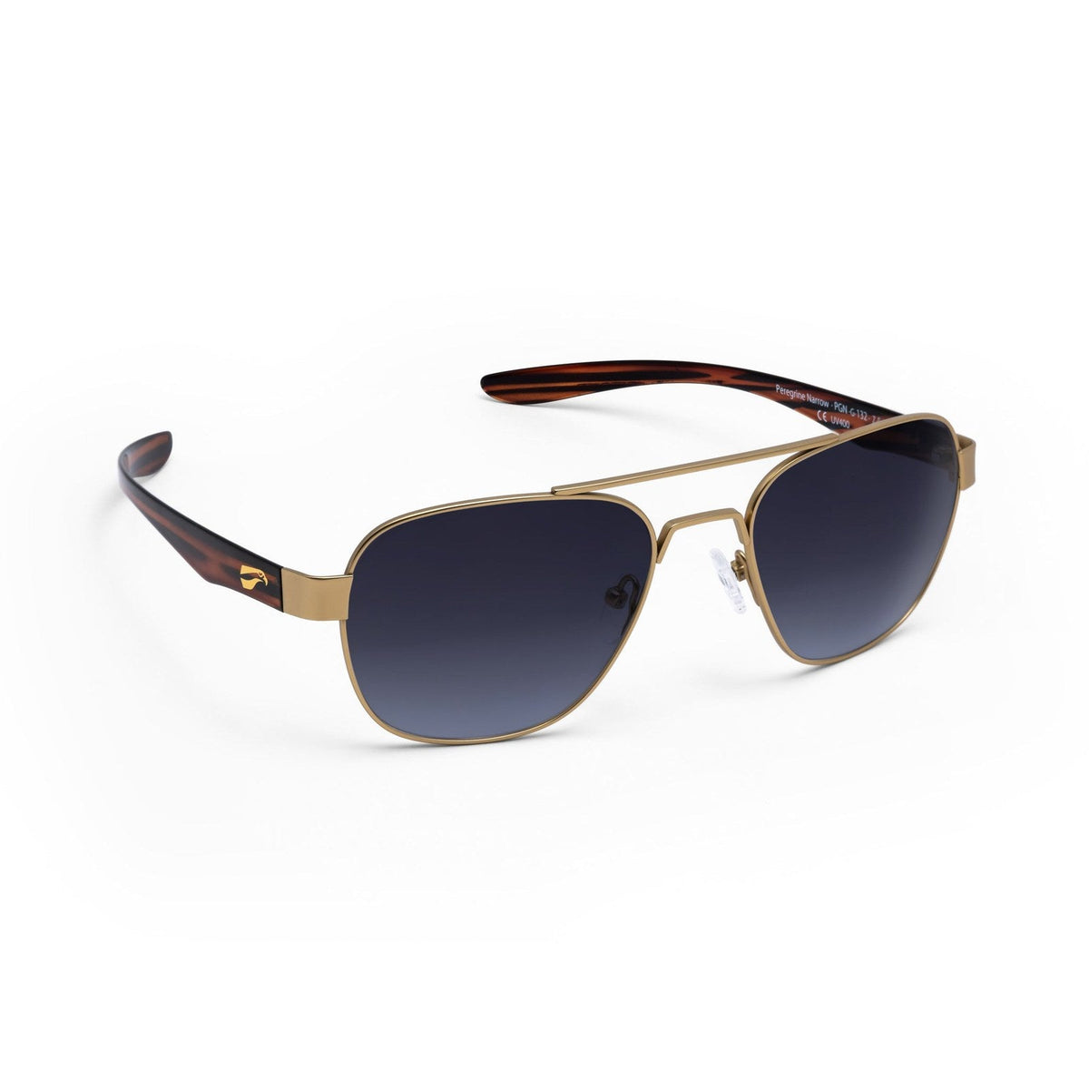 flying eyes peregrine titanium narrow matte gold gradient gray