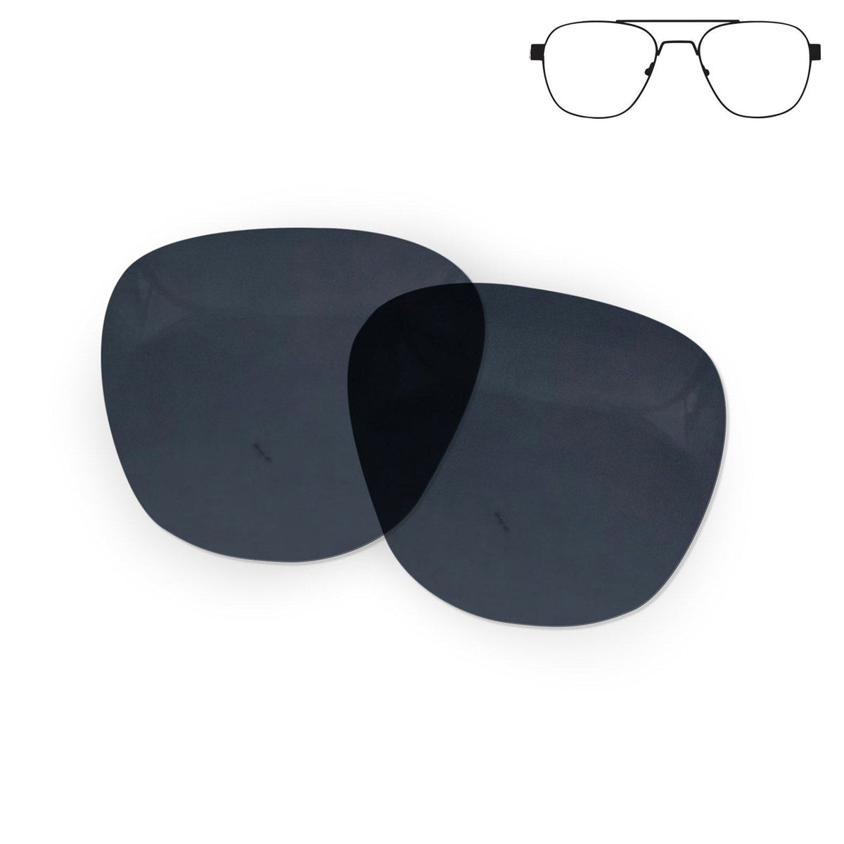Flying Eyes Peregrine Titanium replacement lens - narrow frame dark solid gray