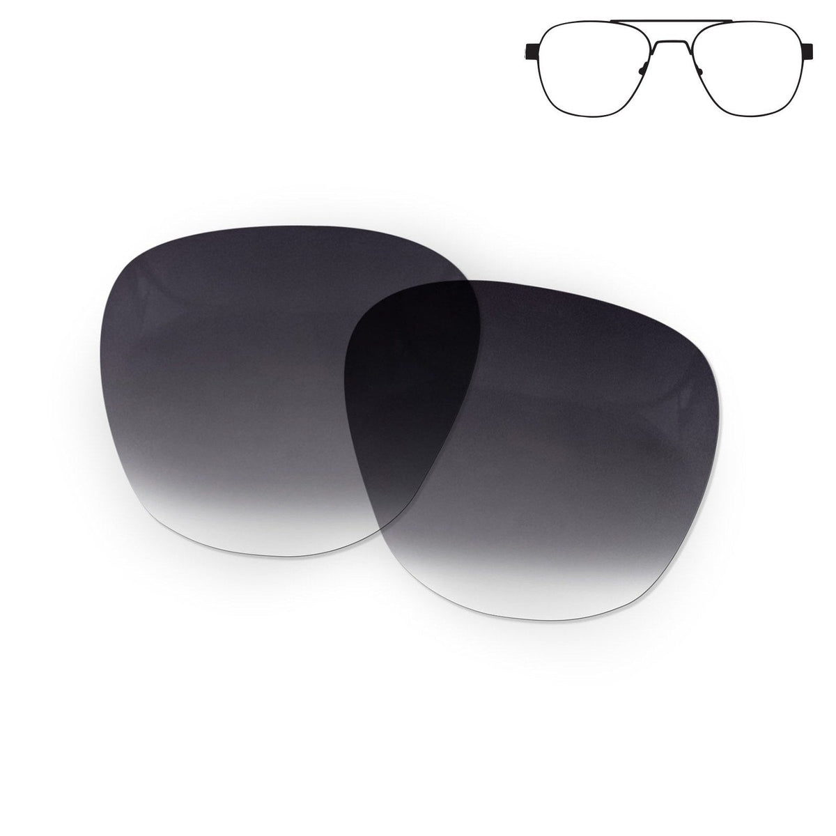 Flying Eyes Peregrine Titanium replacement lens - narrow frame gradient gray