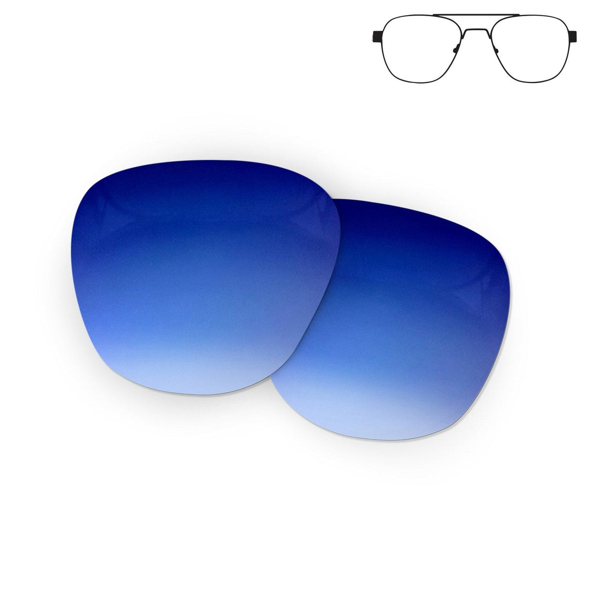 Flying Eyes Peregrine Titanium replacement lens - narrow frame gradient mirrored sapphire
