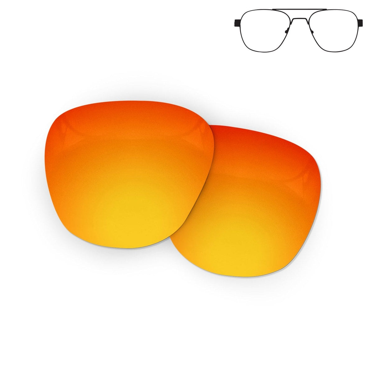Flying Eyes Peregrine Titanium replacement lens - narrow frame mirrored rose