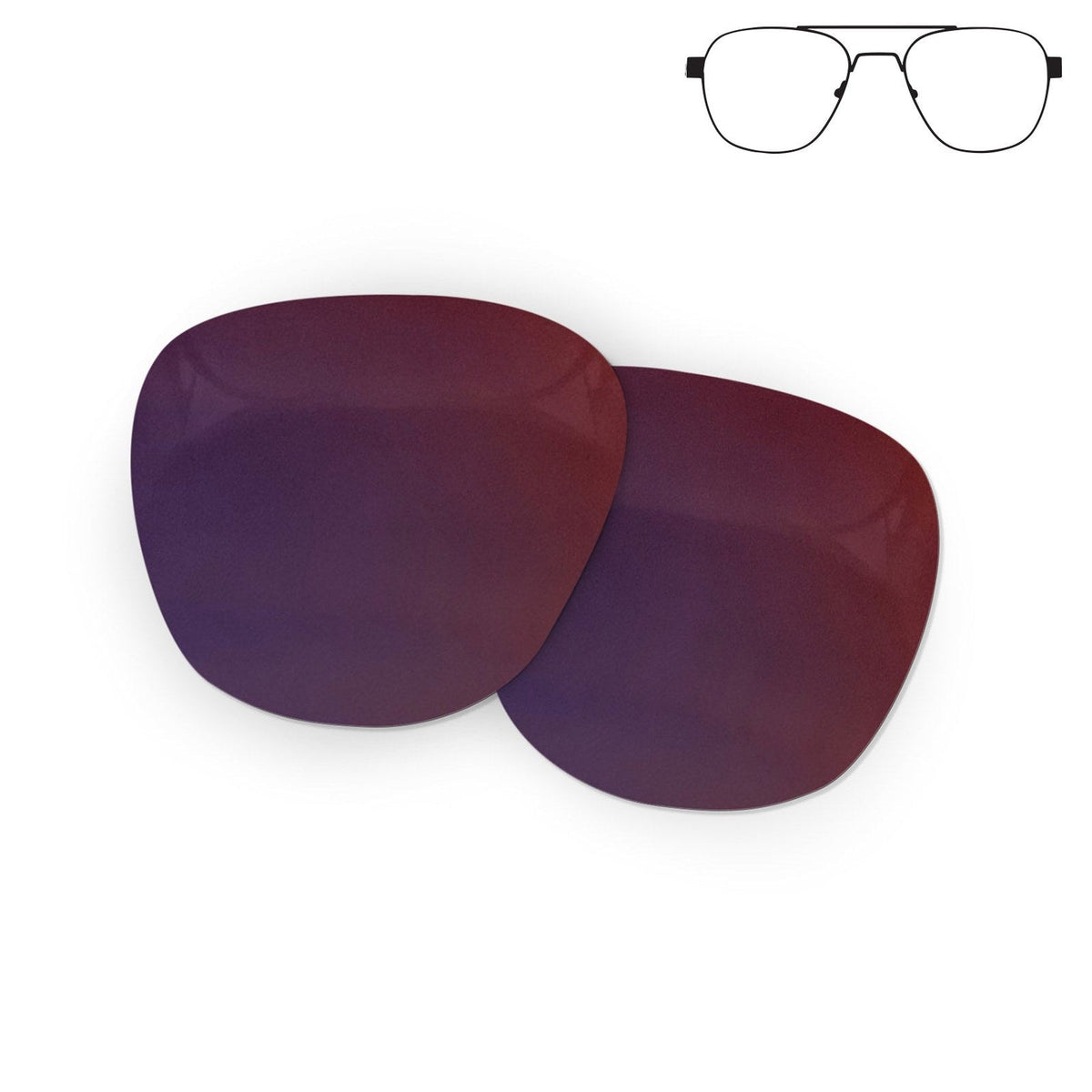 Flying Eyes Peregrine Titanium replacement lens - narrow frame mirrored sunset