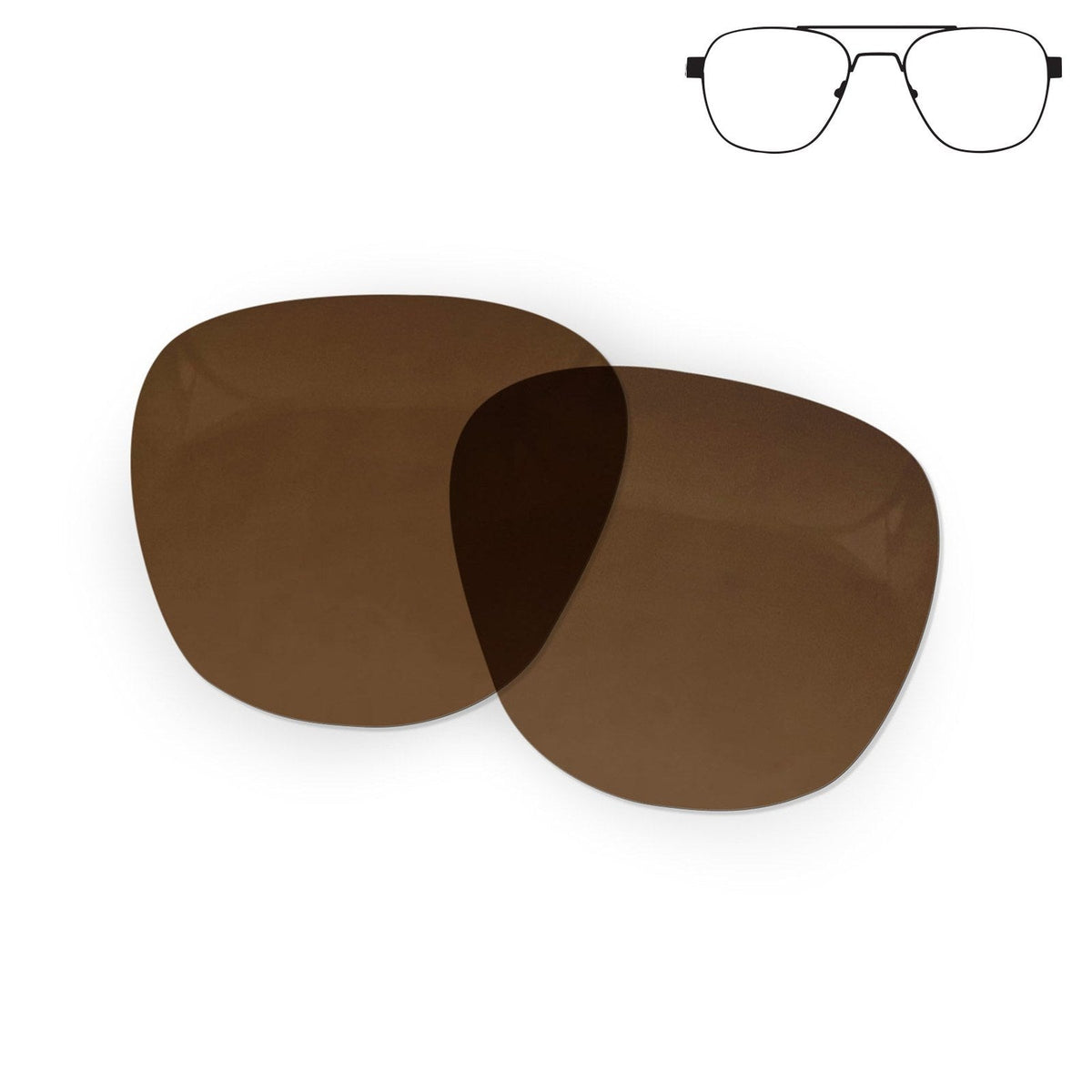 Flying Eyes Peregrine Titanium replacement lens - narrow frame polarized solid copper