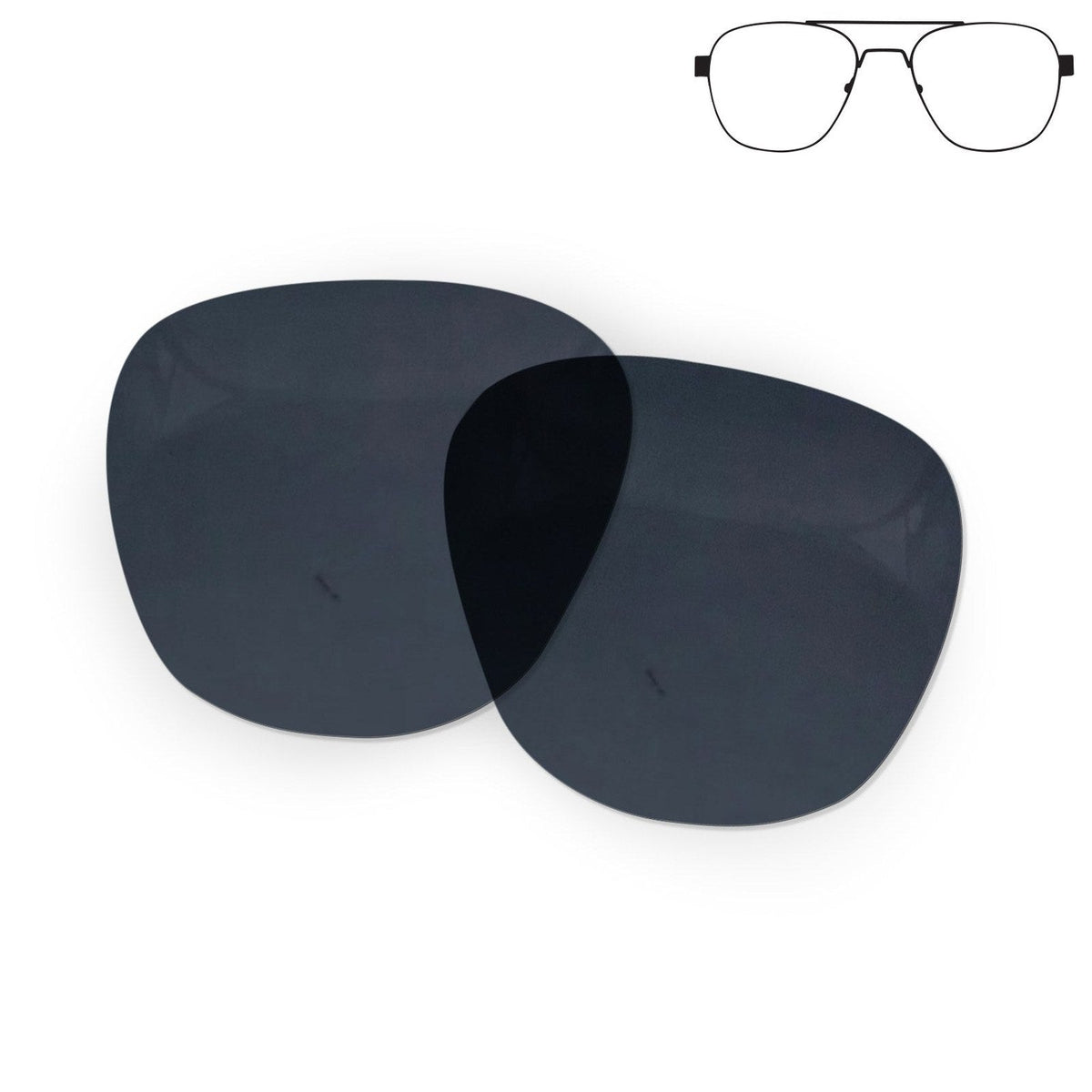 Flying Eyes Peregrine Titanium replacement lens - standard frame dark solid gray