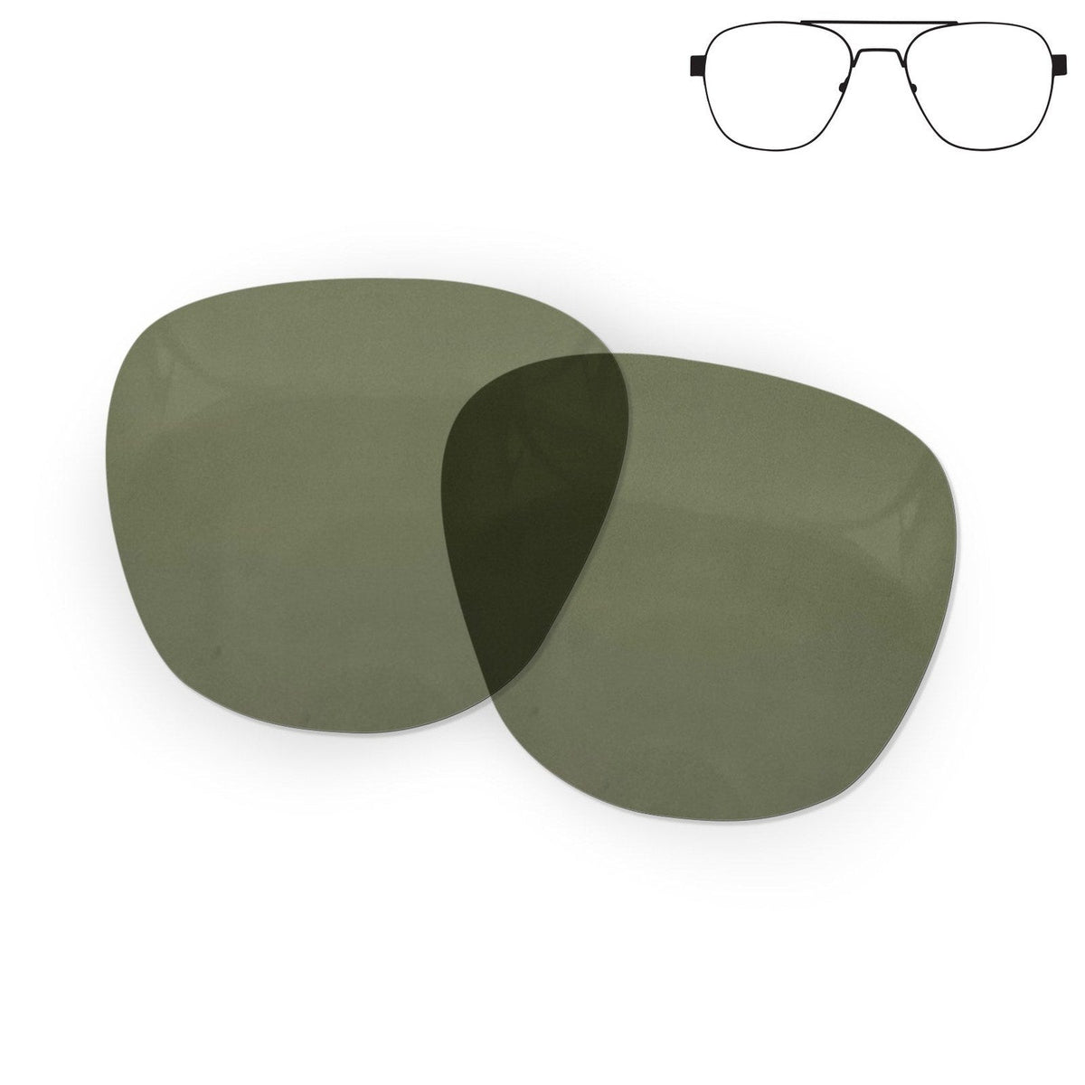Flying Eyes Peregrine Titanium replacement lens - standard frame g15 neutral green